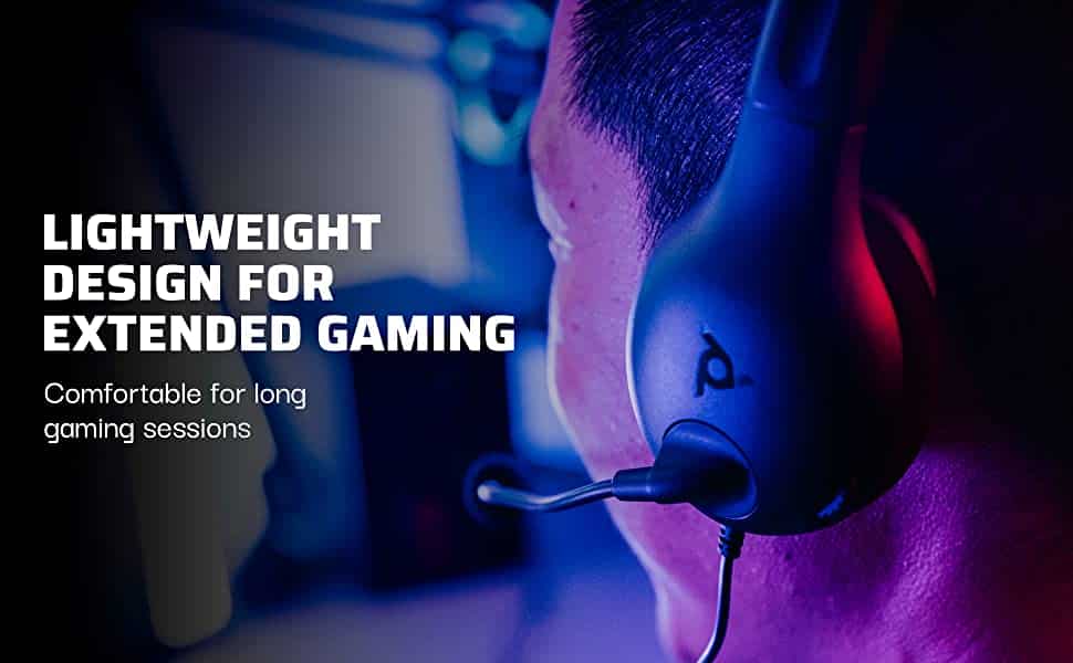 Lightweight and comfortable for long gaming sessions